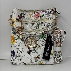 DASEIN Small Crossbody Bag with Zipper, Lightweight  Shoulder floral Bag